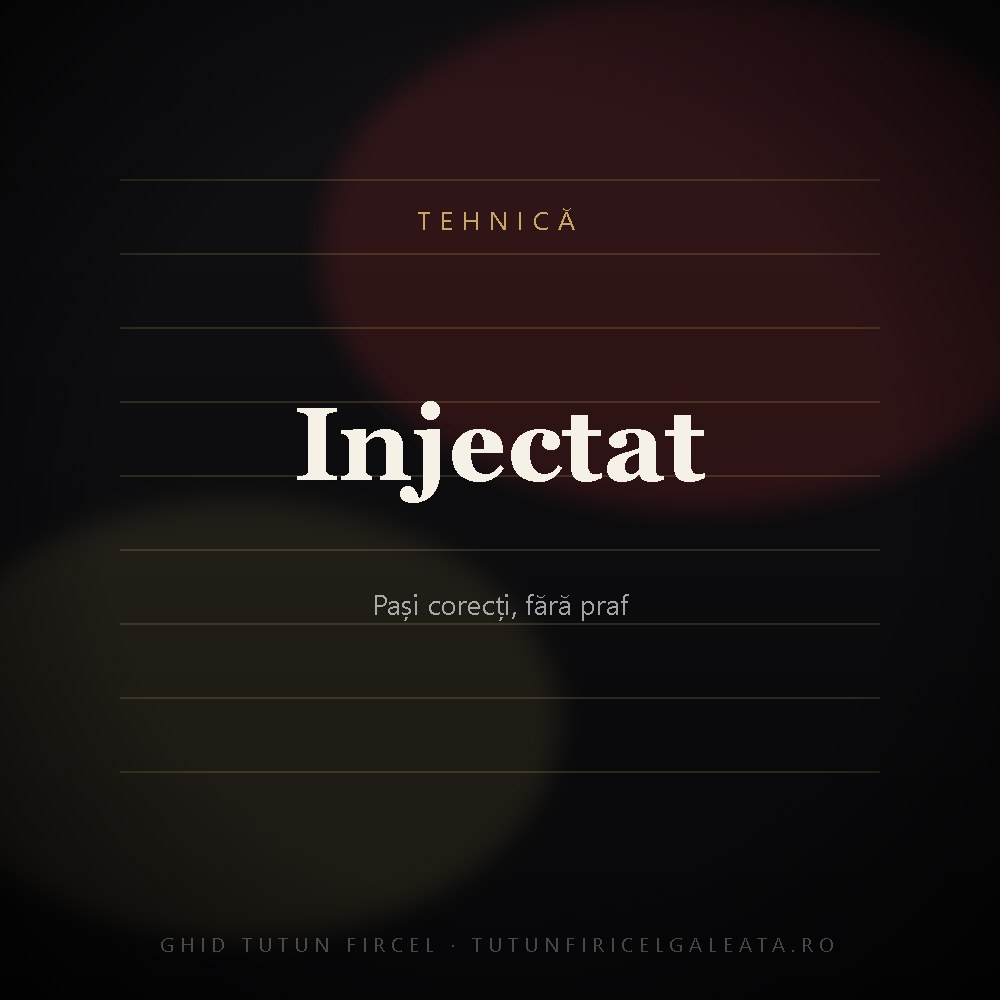 Cum injectezi tutunul firicel — ghid pas cu pas